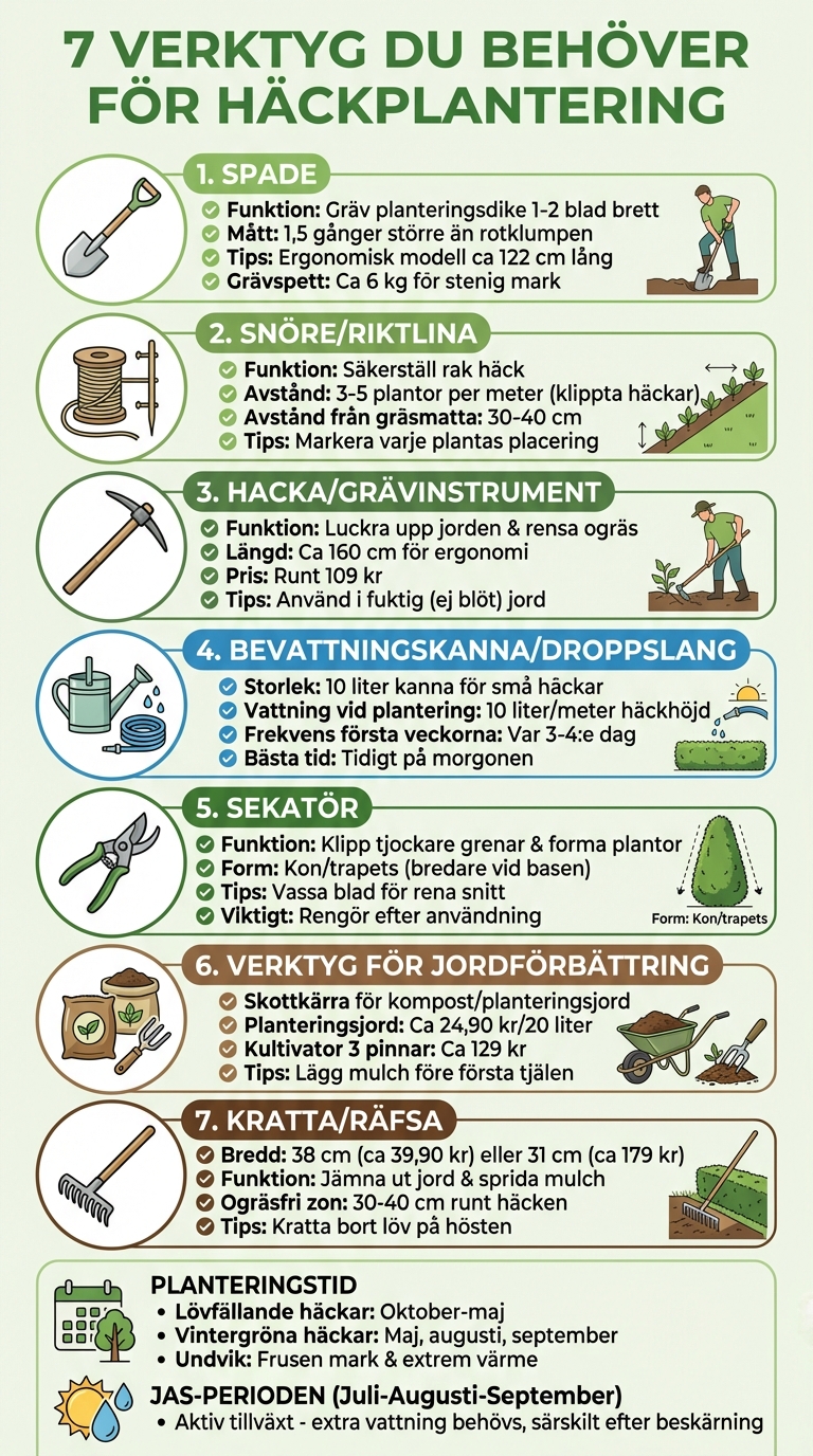 7 verktyg för häckplantering - komplett guide