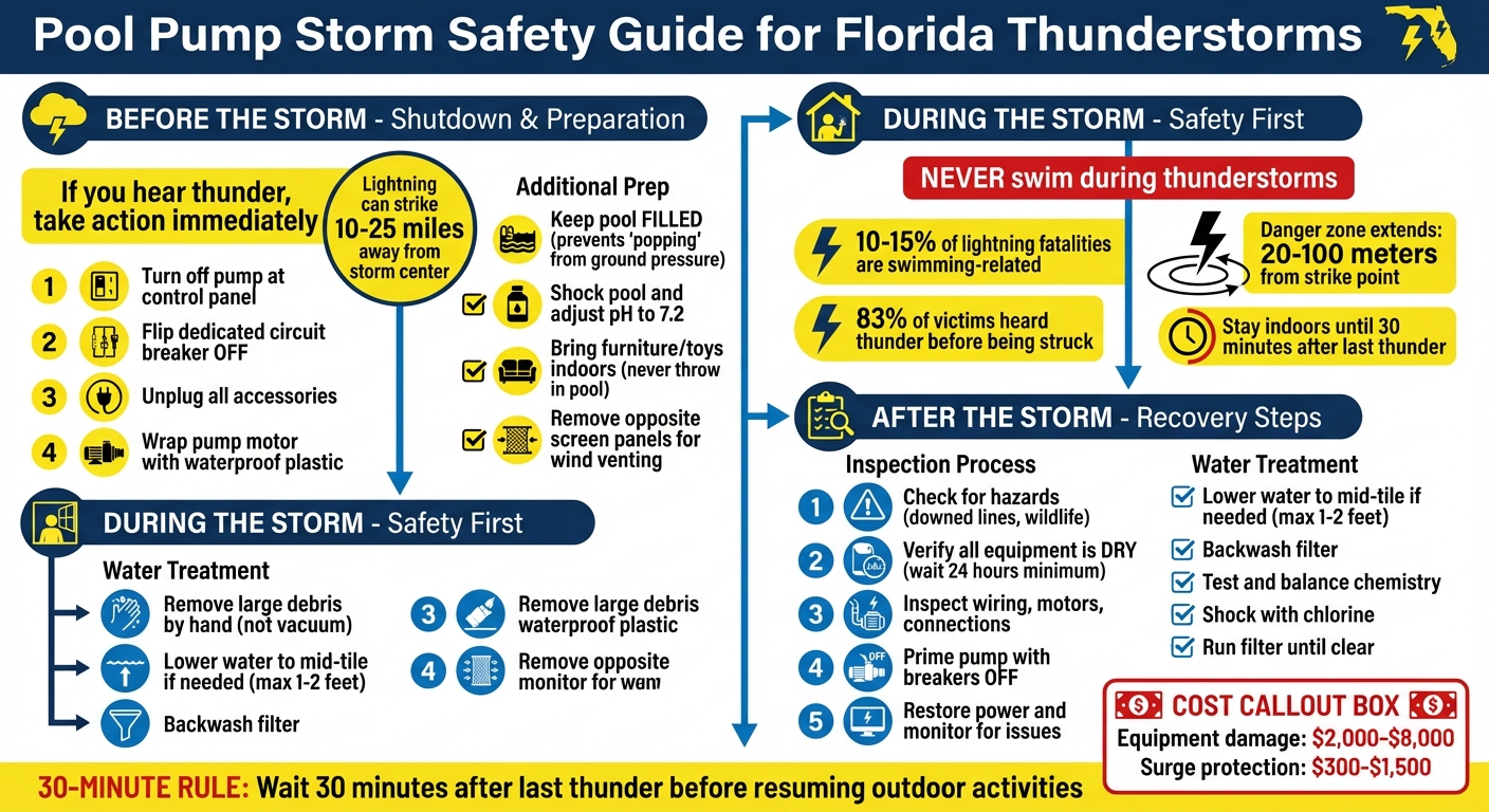 Pool Pump Storm Safety: Before, During, and After Thunderstorm Checklist