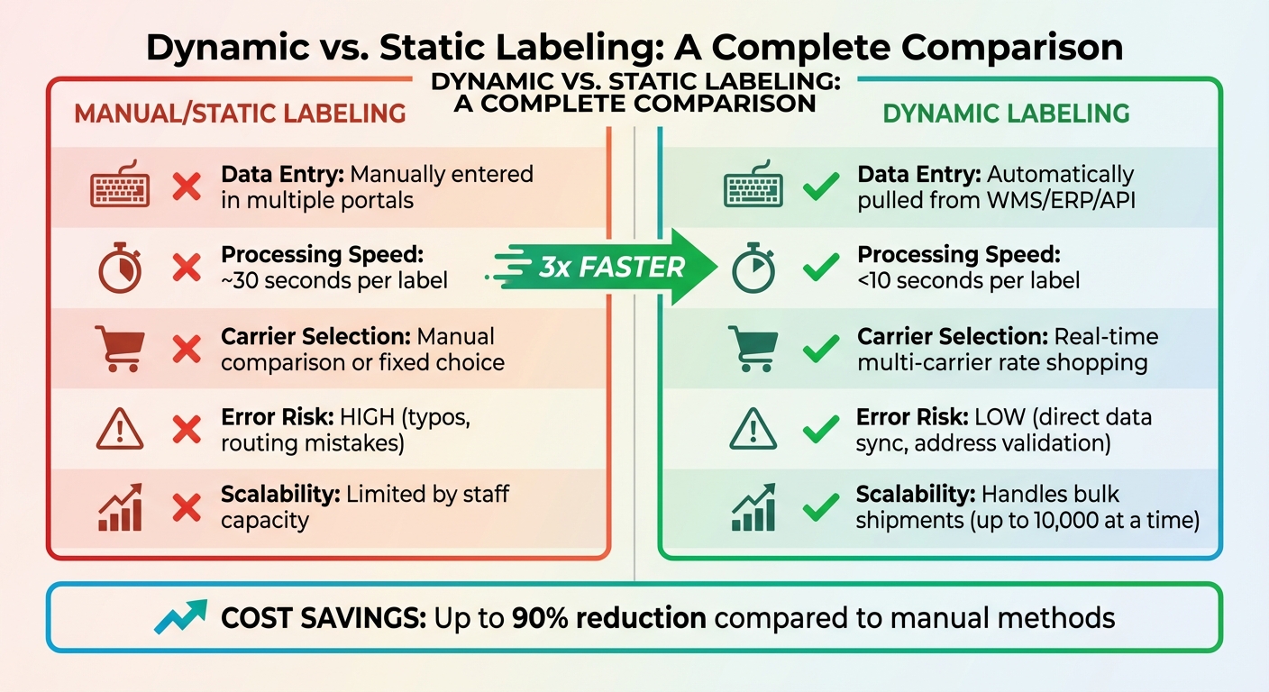 Dynamic vs Static Labeling: Speed, Cost and Efficiency Comparison