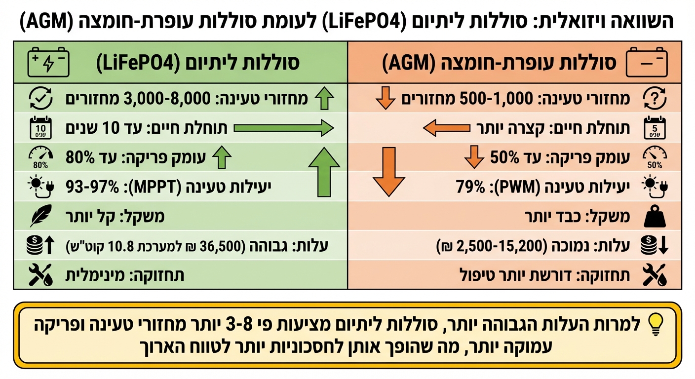 השוואת סוגי סוללות לתחנות כוח ניידות - ליתיום לעומת עופרת-חומצה