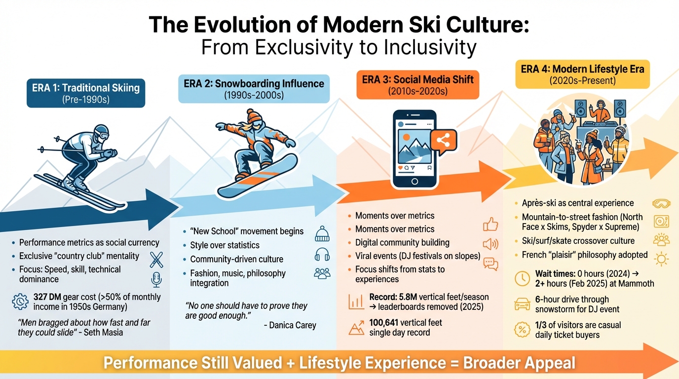 Evolution of Ski Culture: From Performance-Driven Exclusivity to Inclusive Lifestyle Experience