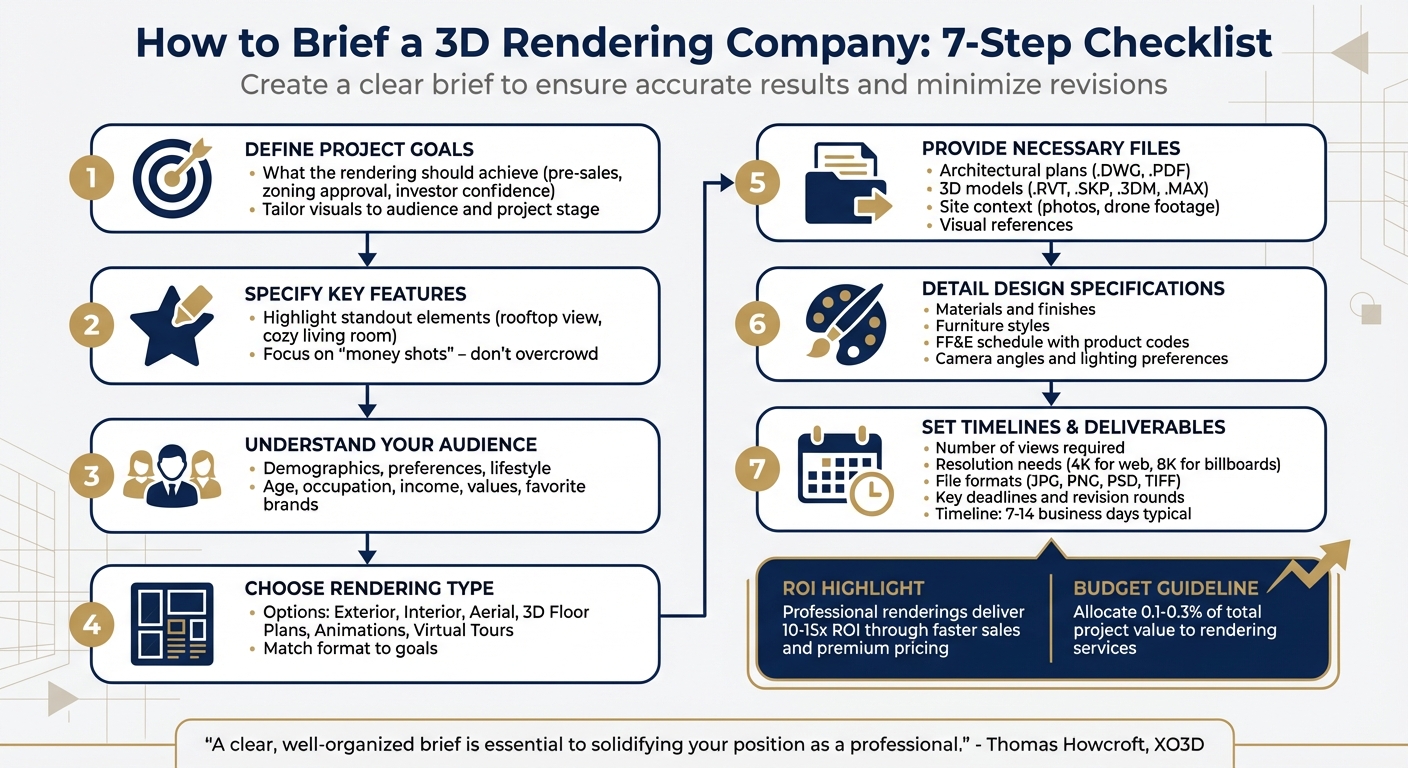7-Step Checklist for Briefing a 3D Rendering Company