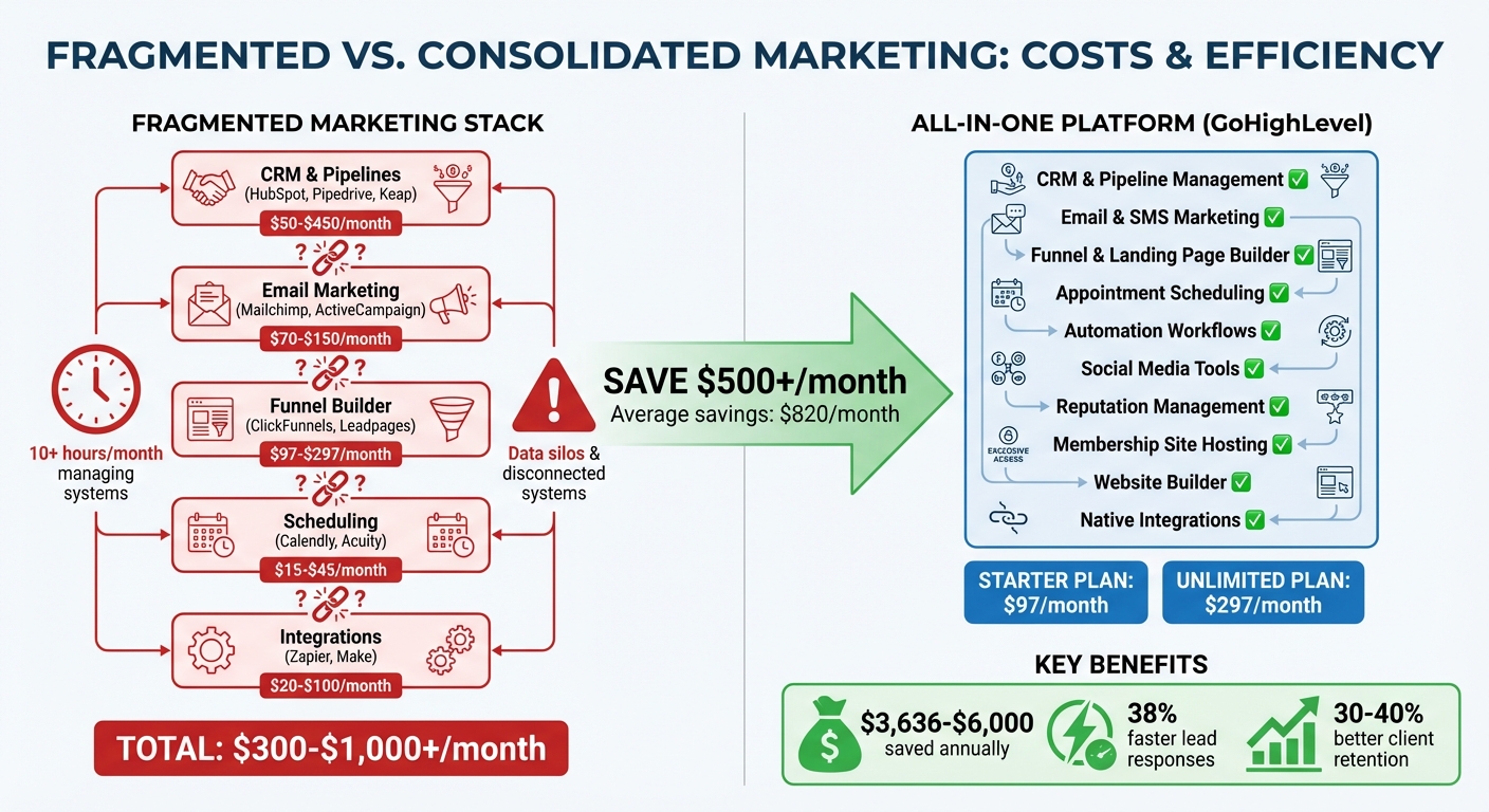 Marketing Stack Cost Comparison: Traditional Tools vs GoHighLevel