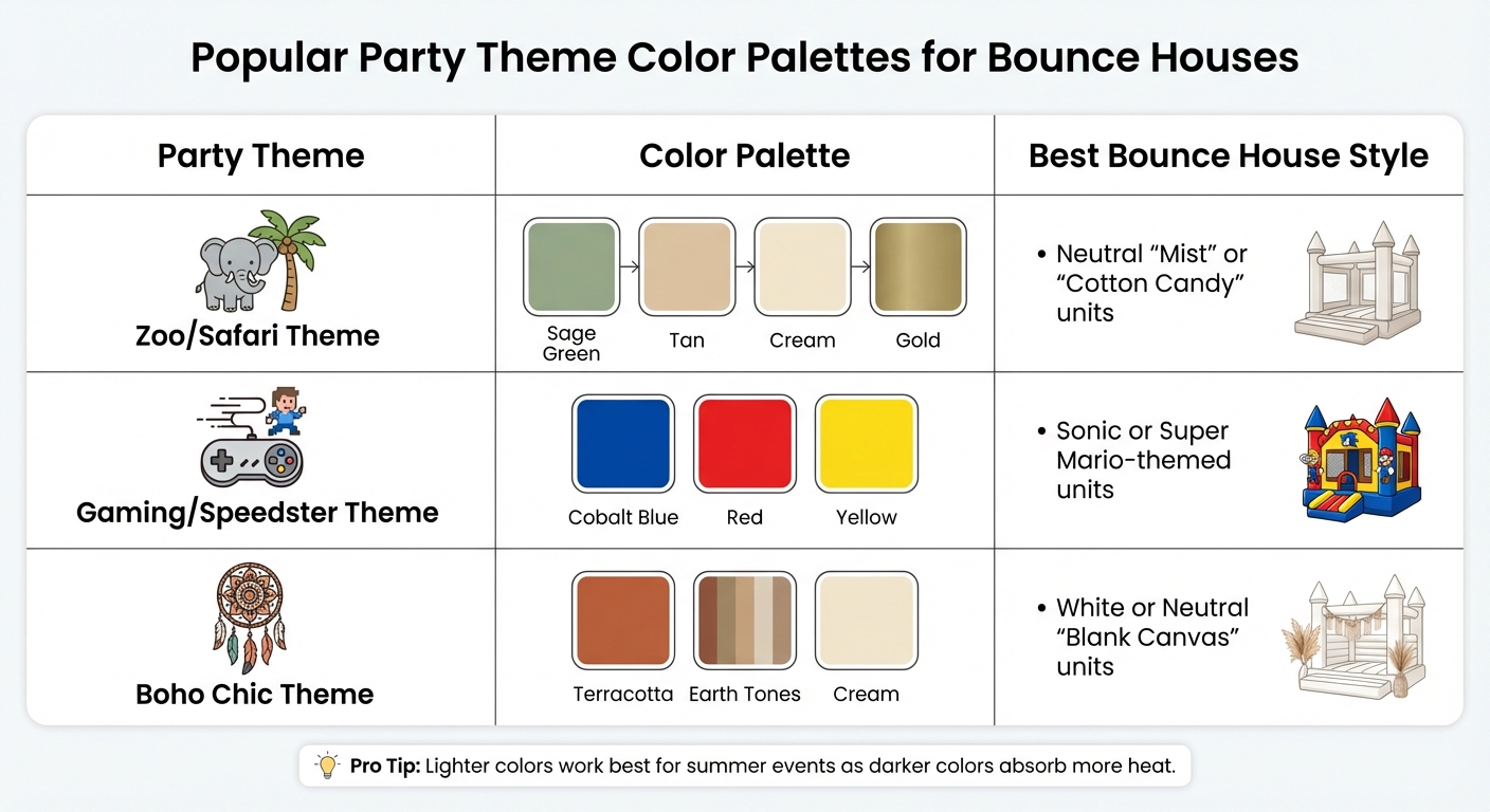 Bounce House Party Theme Color Palette Guide