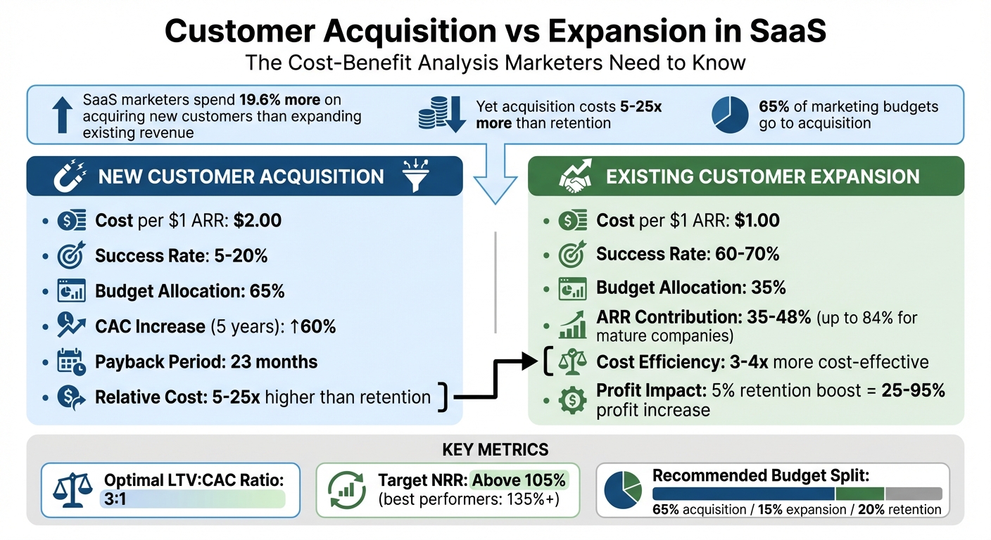 SaaS Customer Acquisition vs Expansion Costs: A Data-Driven Comparison