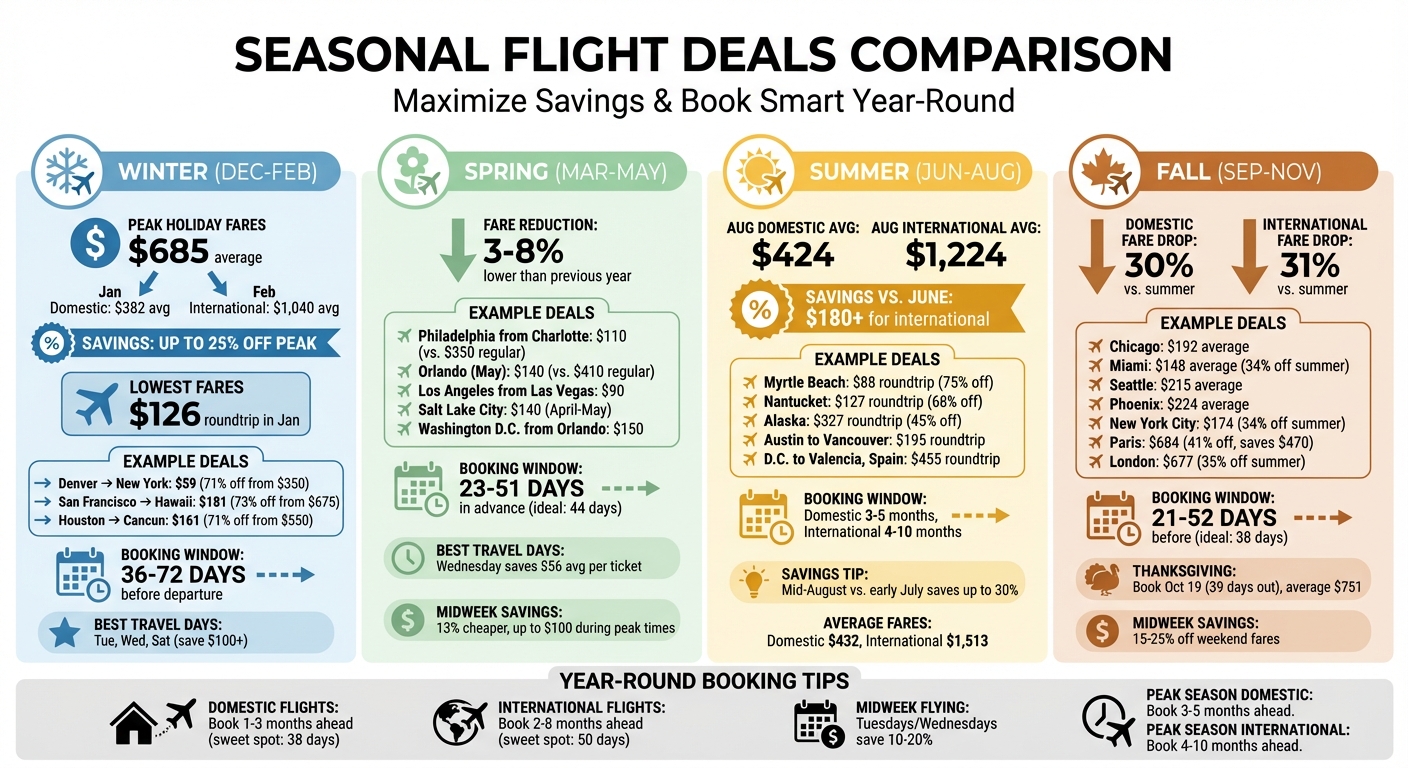 Seasonal Flight Savings Guide: Best Times to Book and Average Fares by Season