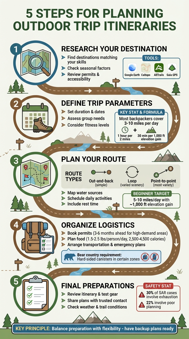 5-Step Outdoor Trip Planning Process: From Research to Trail