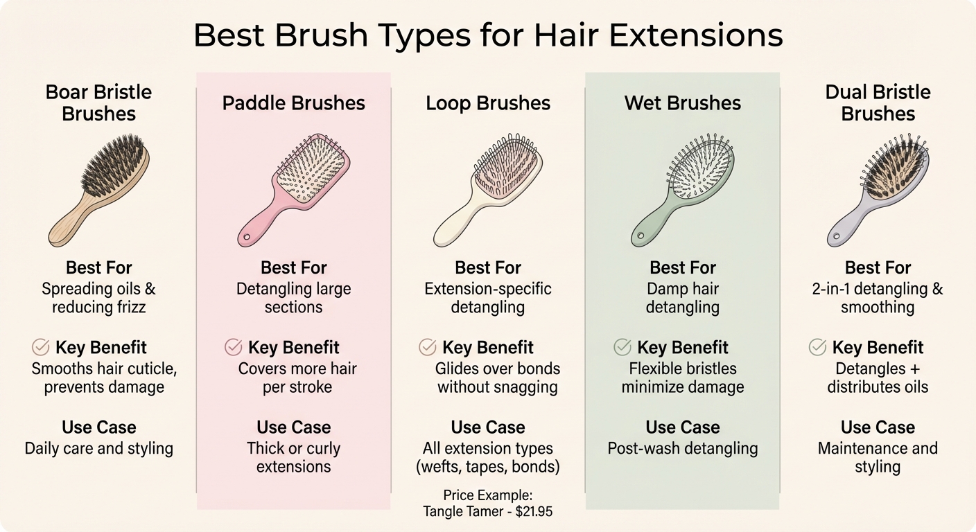 5 Best Brush Types for Hair Extensions Comparison Guide