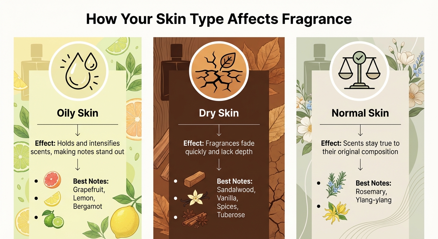 How Skin Type Affects Fragrance Performance and Best Notes