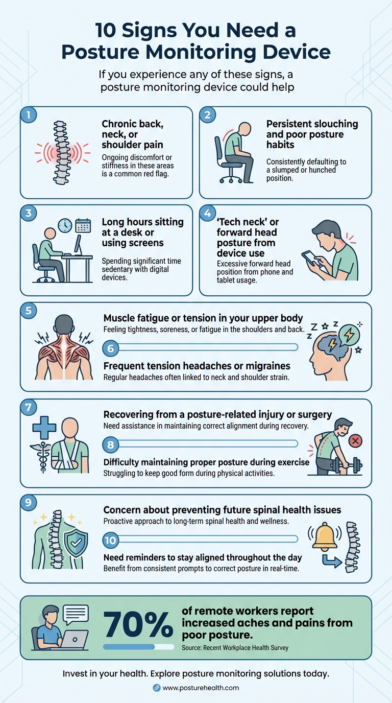 10 Signs You Need a Posture Monitoring Device