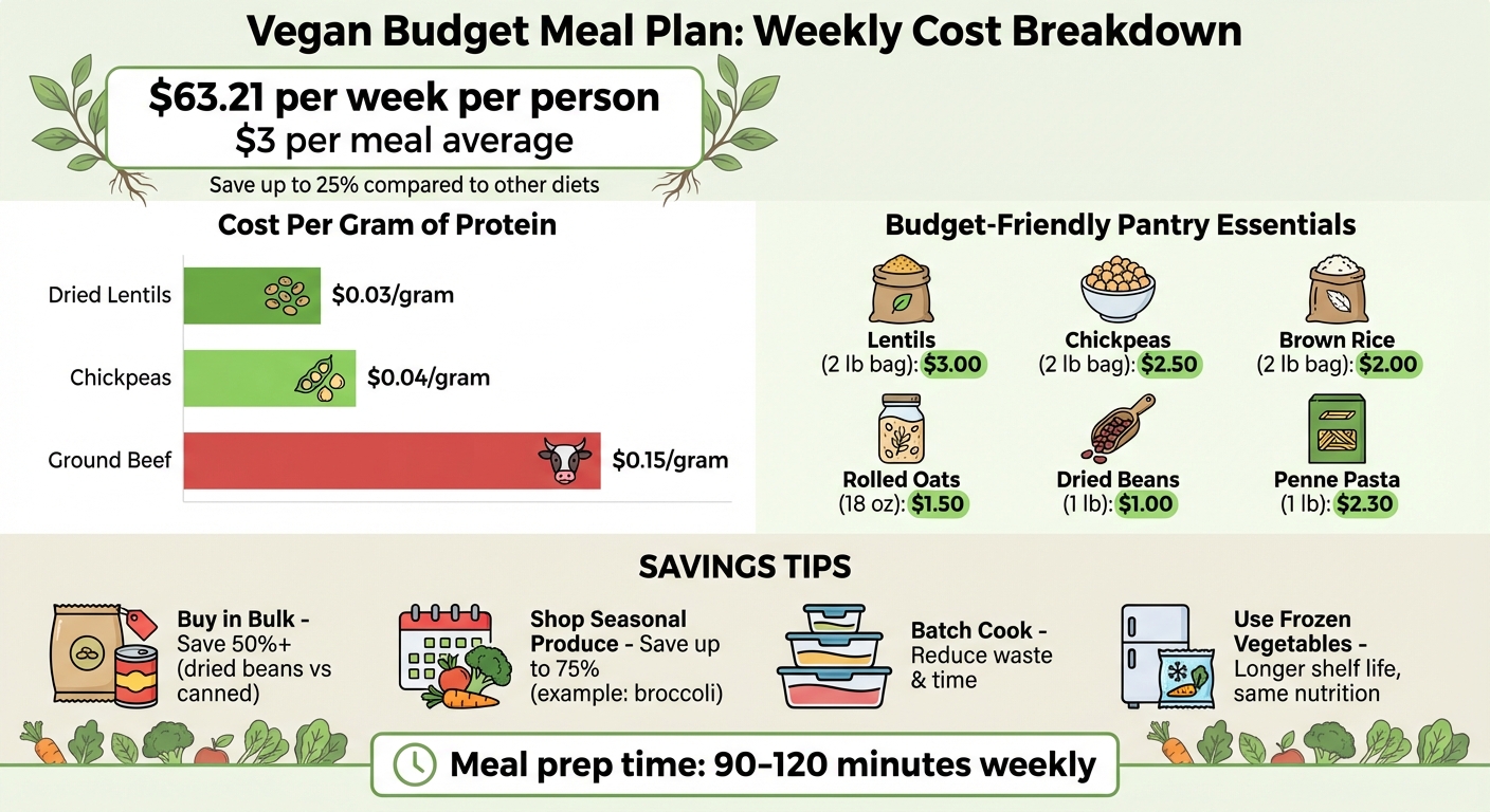 Weekly Vegan Meal Plan Budget Breakdown and Cost Comparison