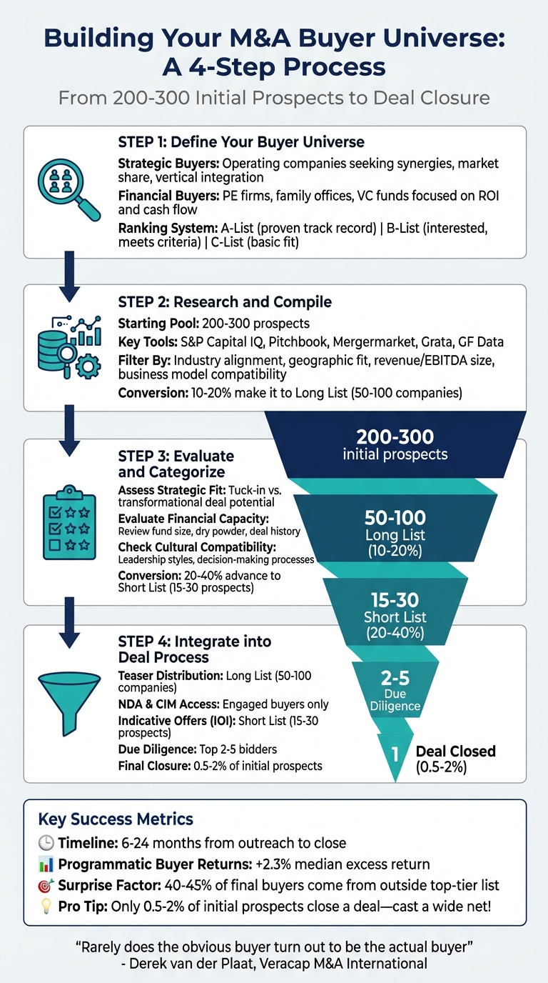 4-Step Process to Build an M&A Buyer Universe with Conversion Rates