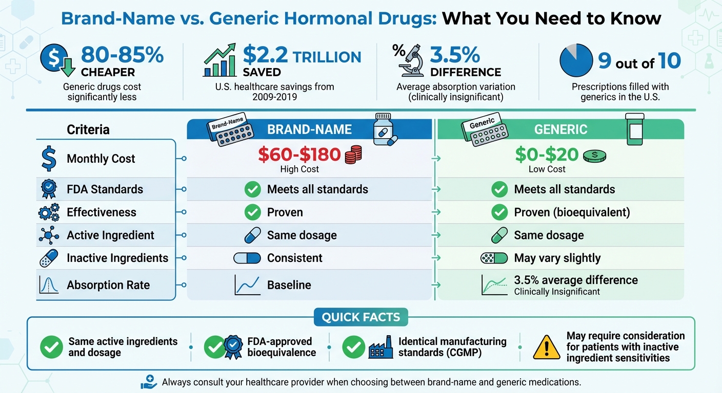 Brand-Name vs Generic Hormonal Drugs: Cost and Safety Comparison