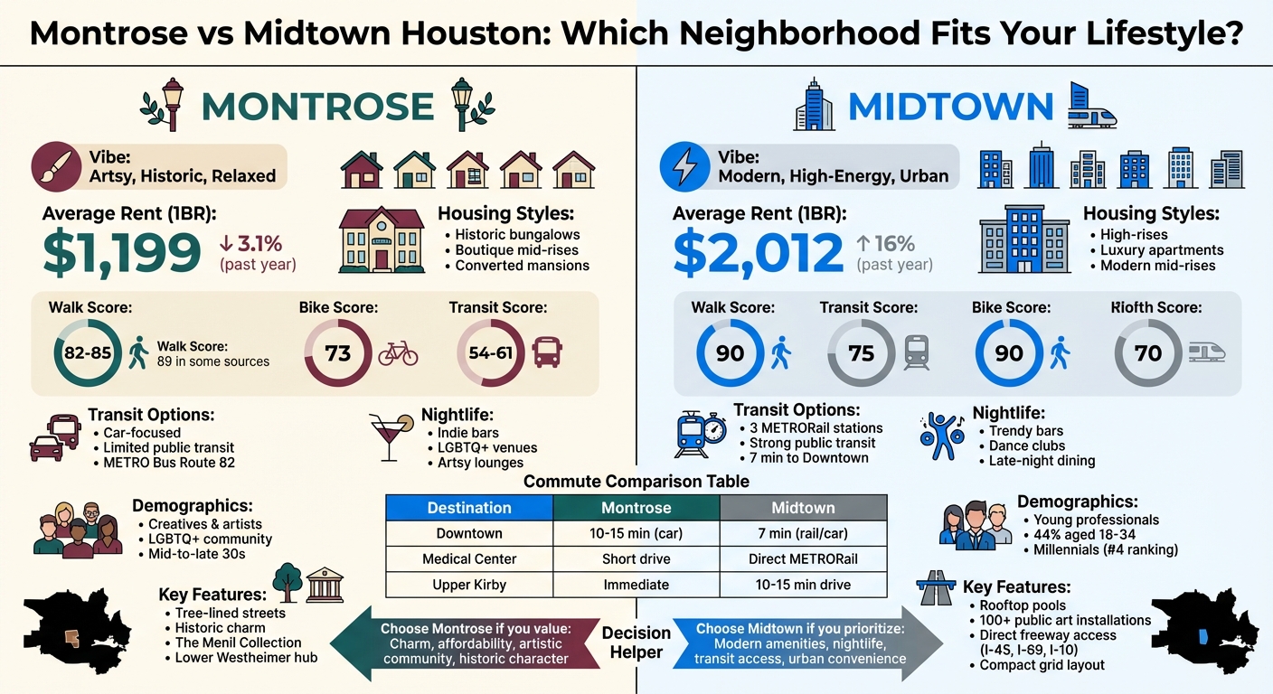 Montrose vs Midtown Houston Neighborhood Comparison Guide