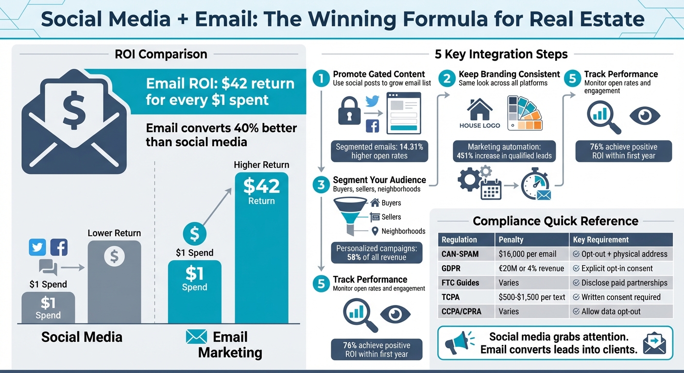 Social Media vs Email Marketing ROI and Compliance Requirements for Real Estate