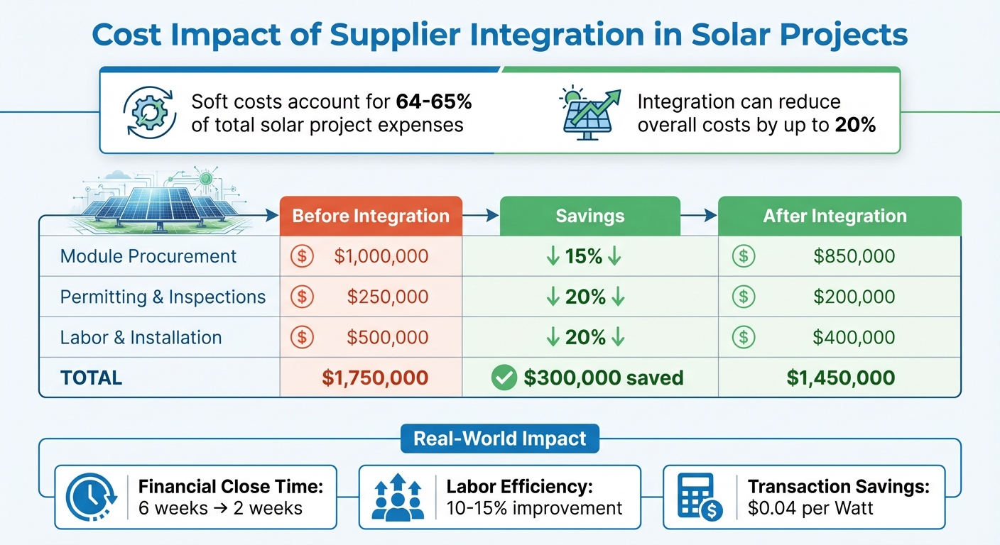 Solar Project Cost Reduction Through ERP Supplier Integration