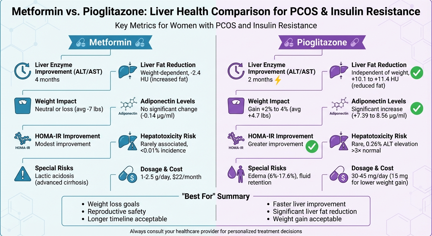 Metformin vs Pioglitazone for Liver Health in PCOS: Complete Comparison