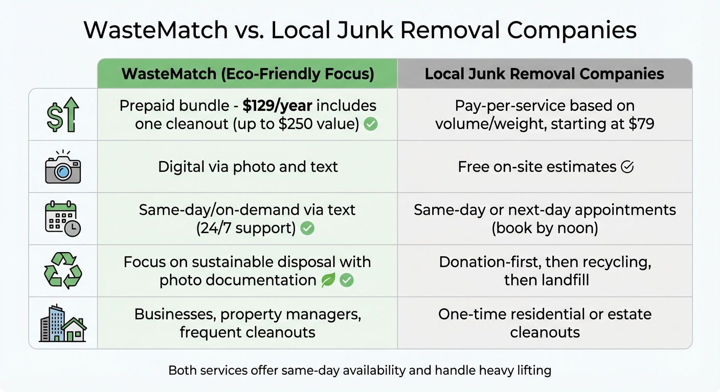 WasteMatch vs Local Junk Removal Companies in Atlanta: Service Comparison