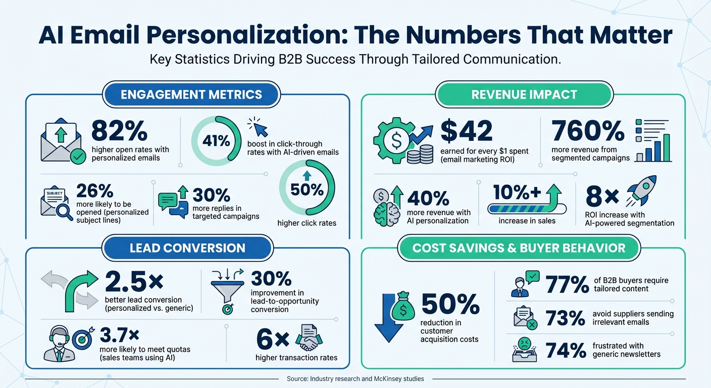 AI Email Personalization ROI Statistics for B2B Marketing