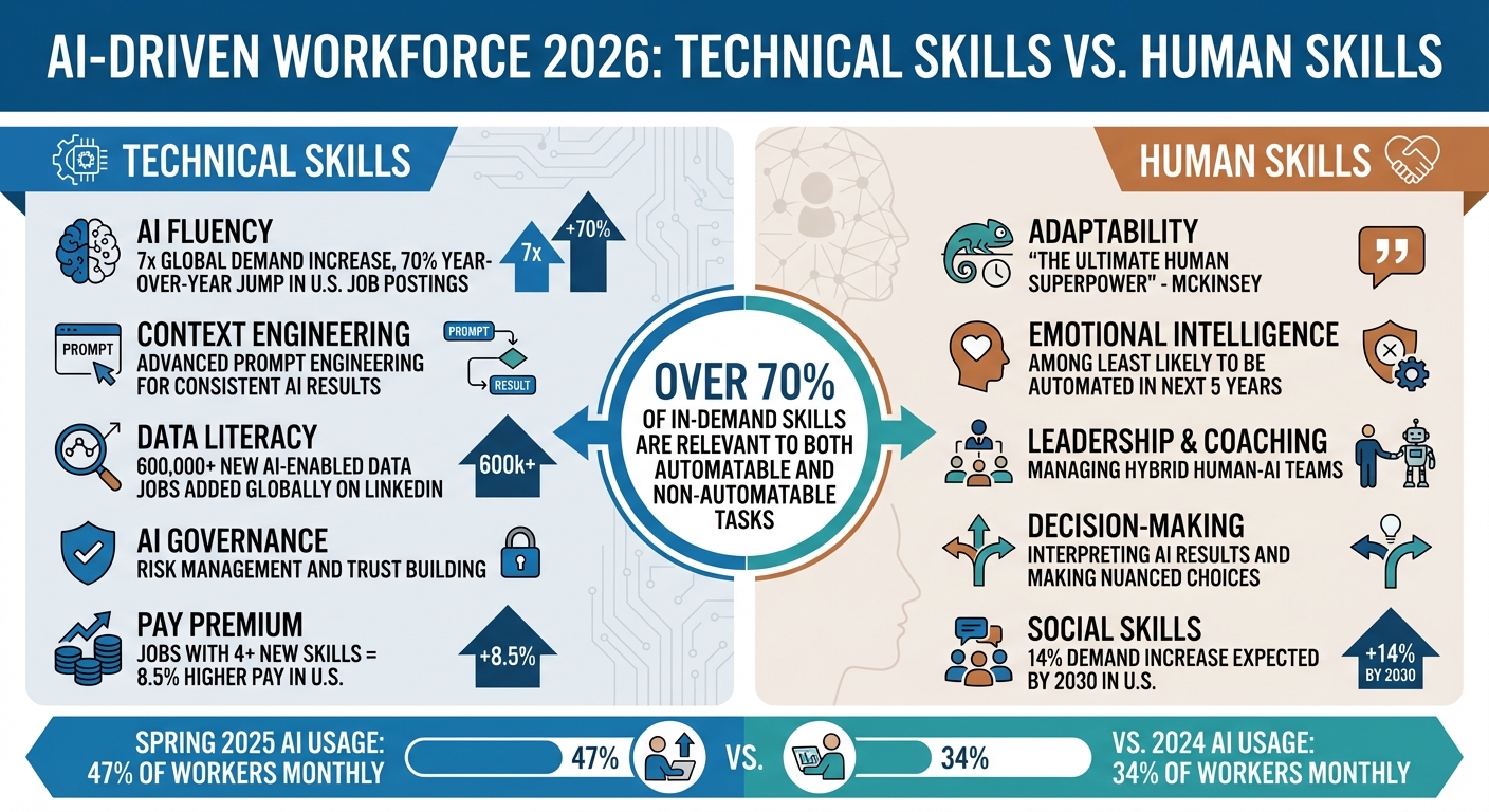 Essential Technical and Human Skills for AI-Driven Workforce in 2026