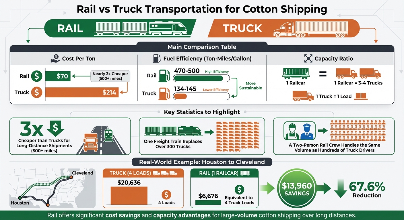 Rail vs Truck Transportation for Cotton: Cost and Efficiency Comparison