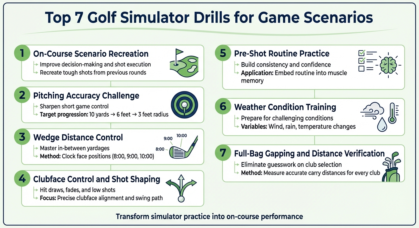 7 Essential Golf Simulator Drills for Improving Game Performance