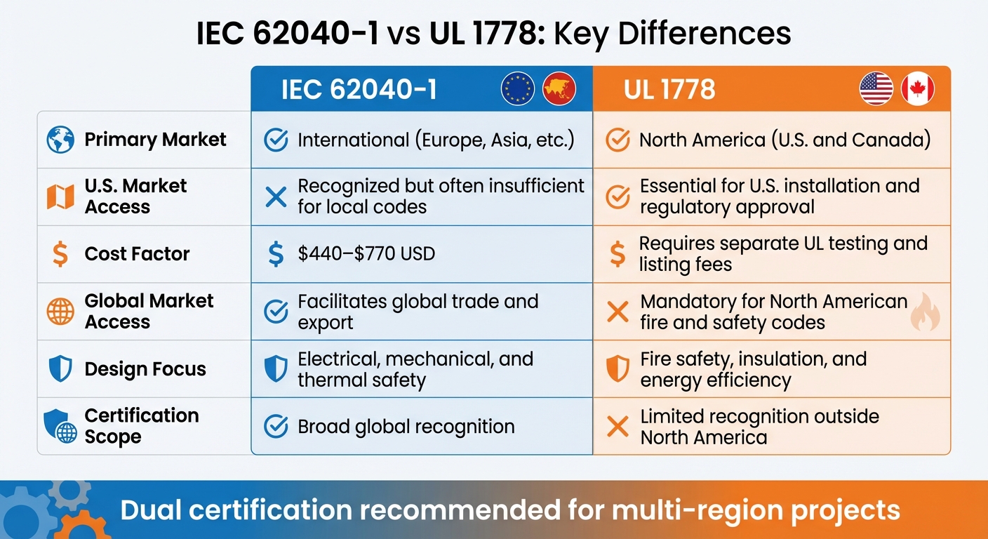 IEC 62040-1 vs UL 1778 UPS Safety Standards Comparison