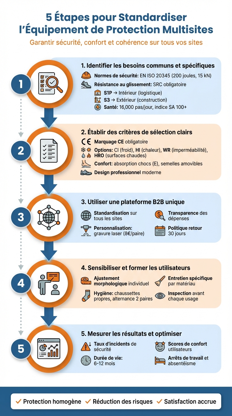 5 étapes pour standardiser l'équipement de protection multisites