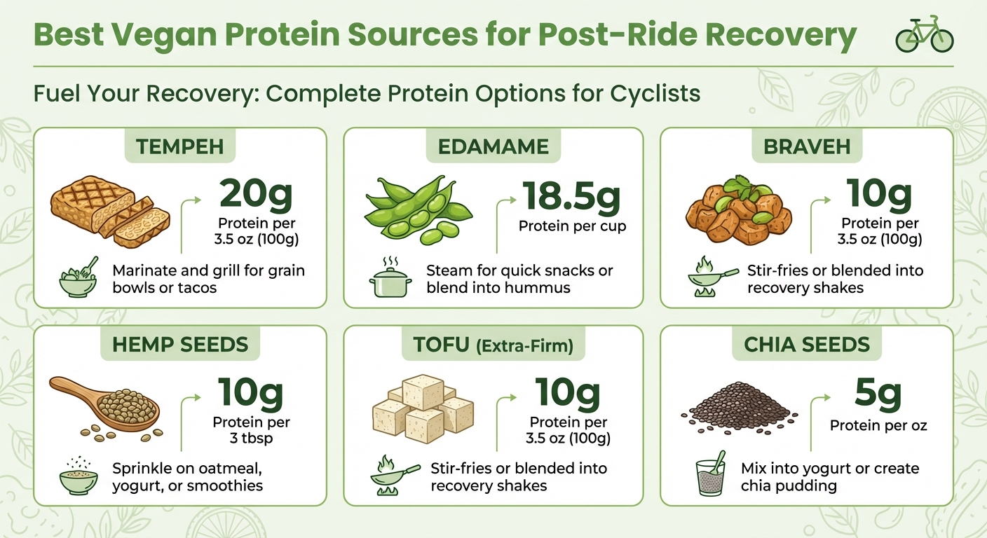 Vegan Protein Sources for Cyclists: Protein Content and Recovery Uses