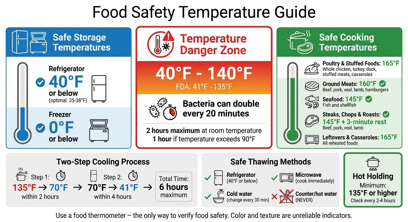 Food Safety Temperature Guide: Storage, Cooking, and Danger Zone Chart
