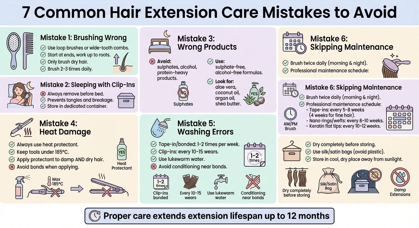7 Common Hair Extension Care Mistakes to Avoid