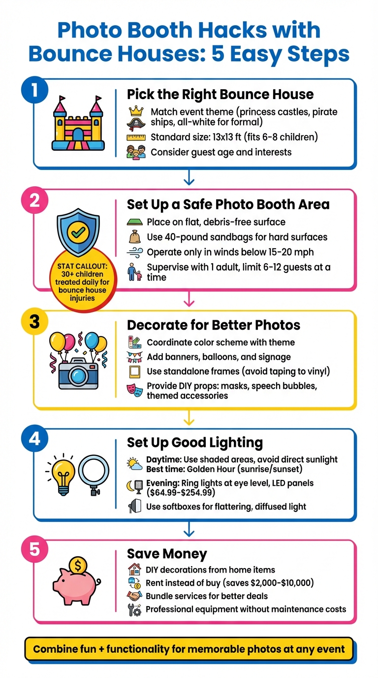 5 Steps to Create a Bounce House Photo Booth Setup
