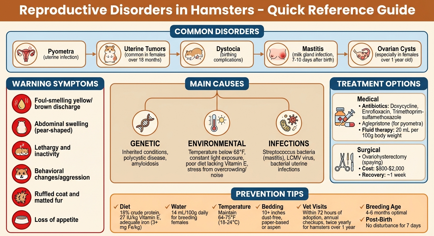 Common Reproductive Disorders in Hamsters: Symptoms, Causes, and Prevention Guide