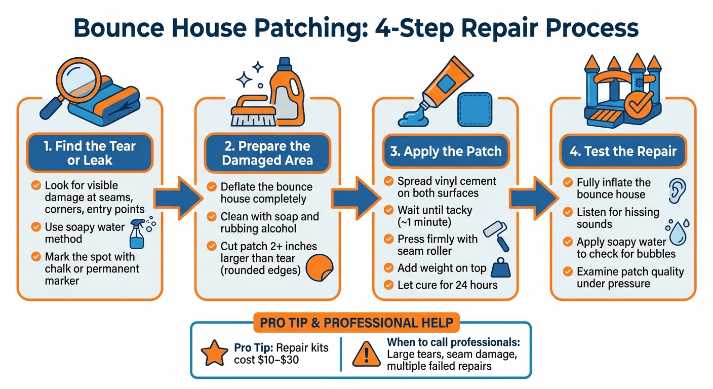 4-Step Guide to Patching a Bounce House Tear