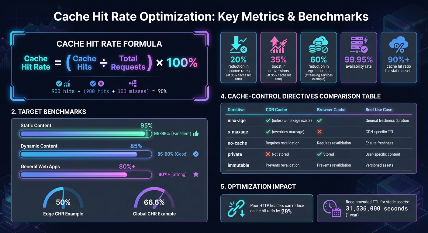 Cache Hit Rate Optimization: Key Metrics and Performance Benchmarks