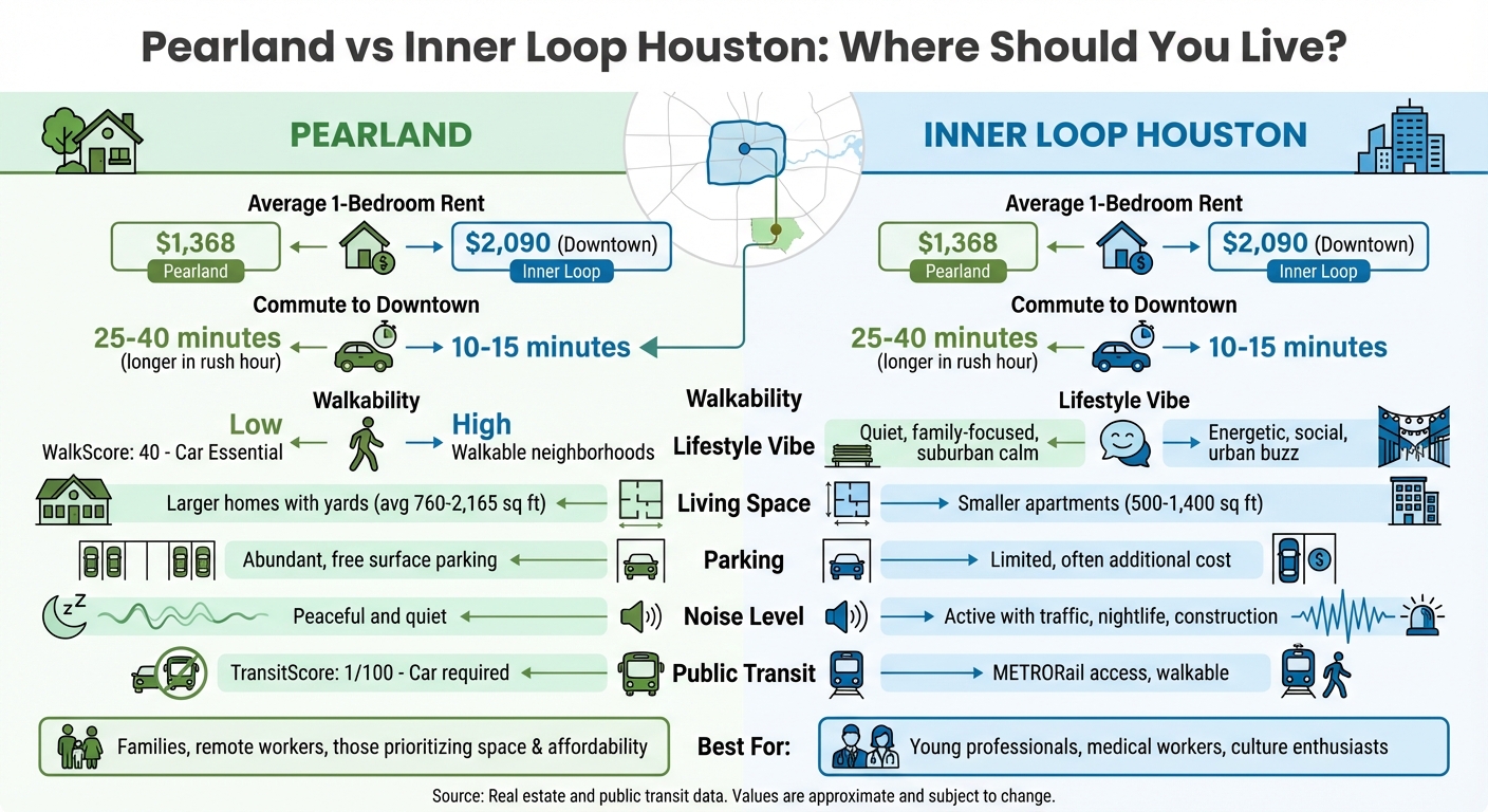 Pearland vs Inner Loop Houston: Cost, Commute, and Lifestyle Comparison