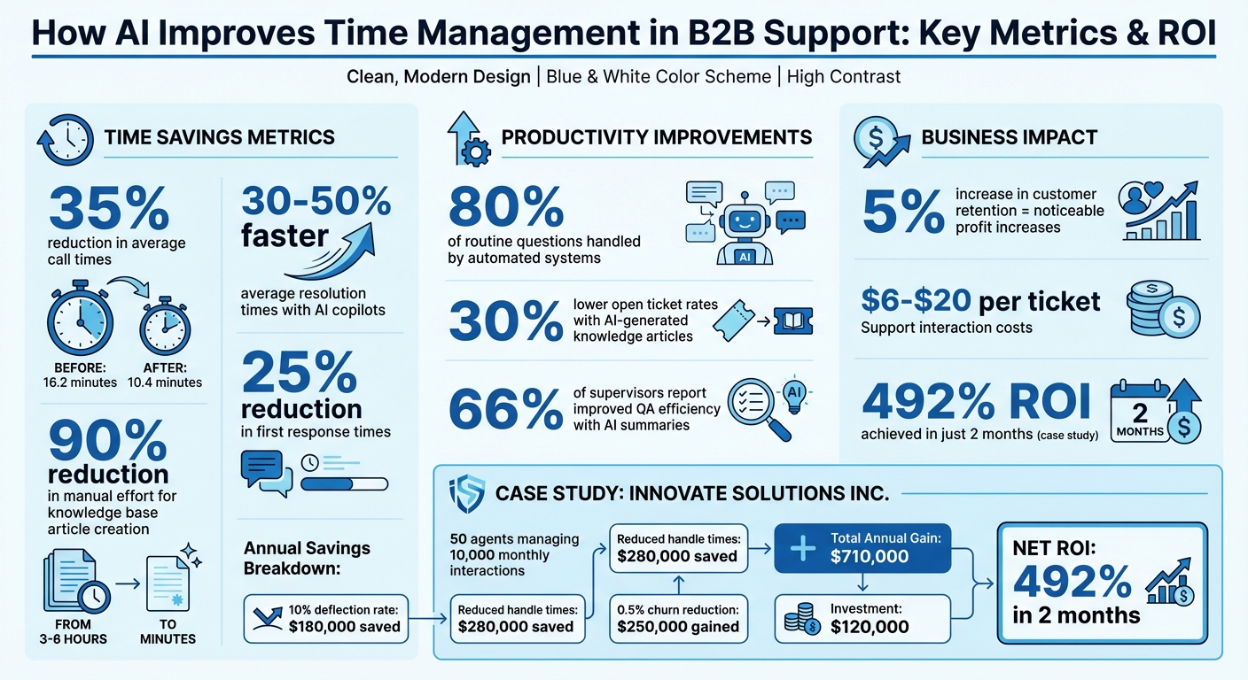 AI Impact on Support Team Time Management: Key Metrics and ROI