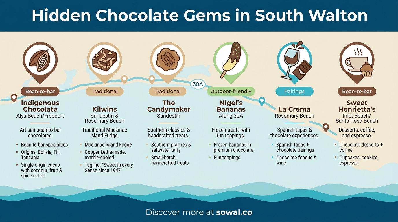 South Walton Chocolate Shops Guide: 6 Must-Visit Locations on 30A