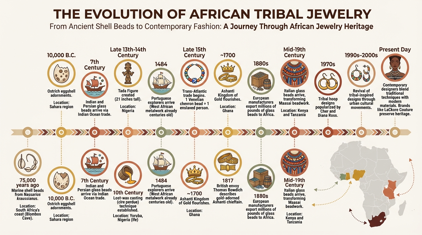 75,000-Year Timeline of African Tribal Jewelry History and Evolution