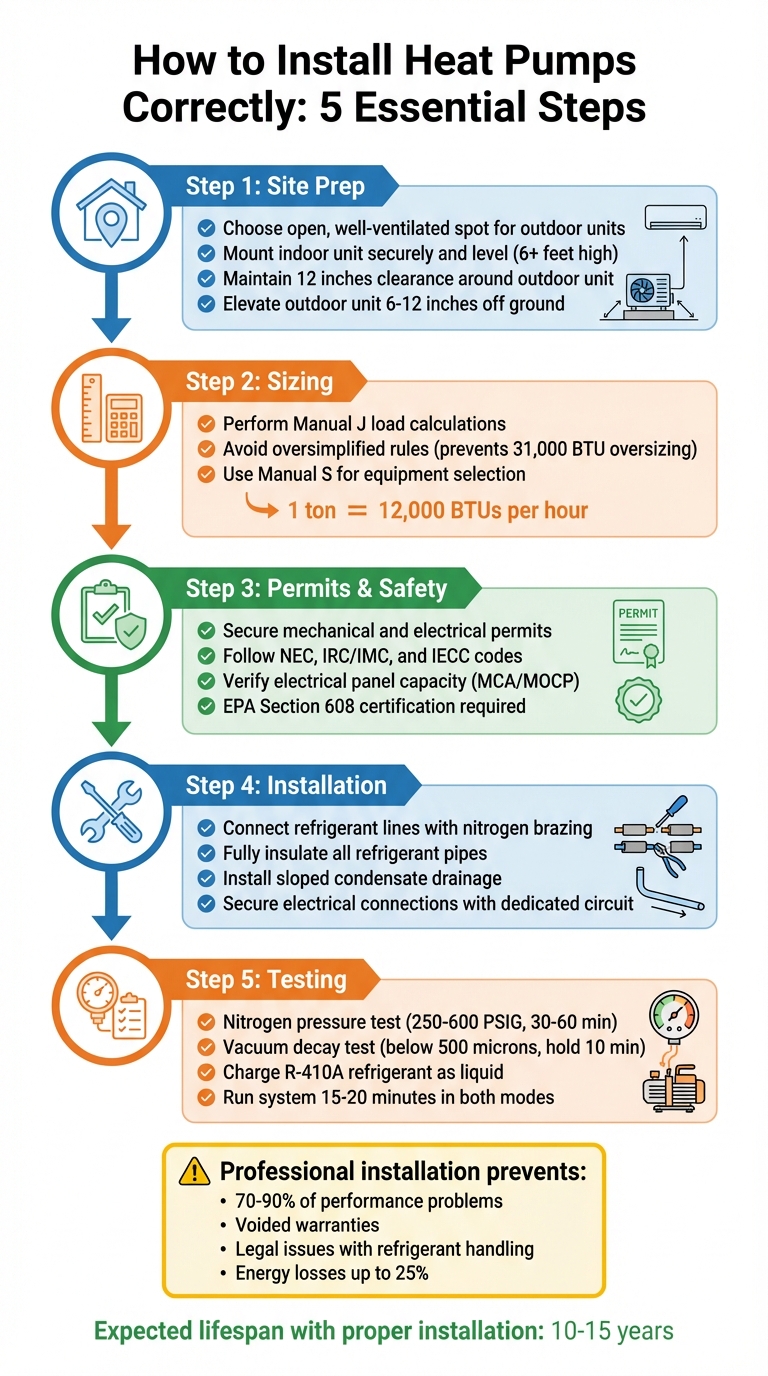 Heat Pump Installation Process: 5 Essential Steps for Proper Setup