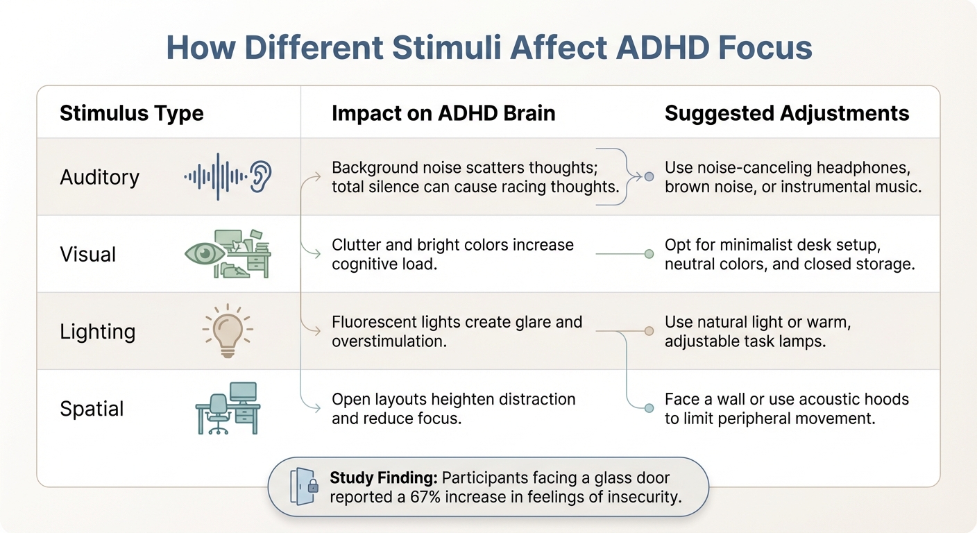 How Different Stimuli Affect ADHD Focus and Workspace Adjustments