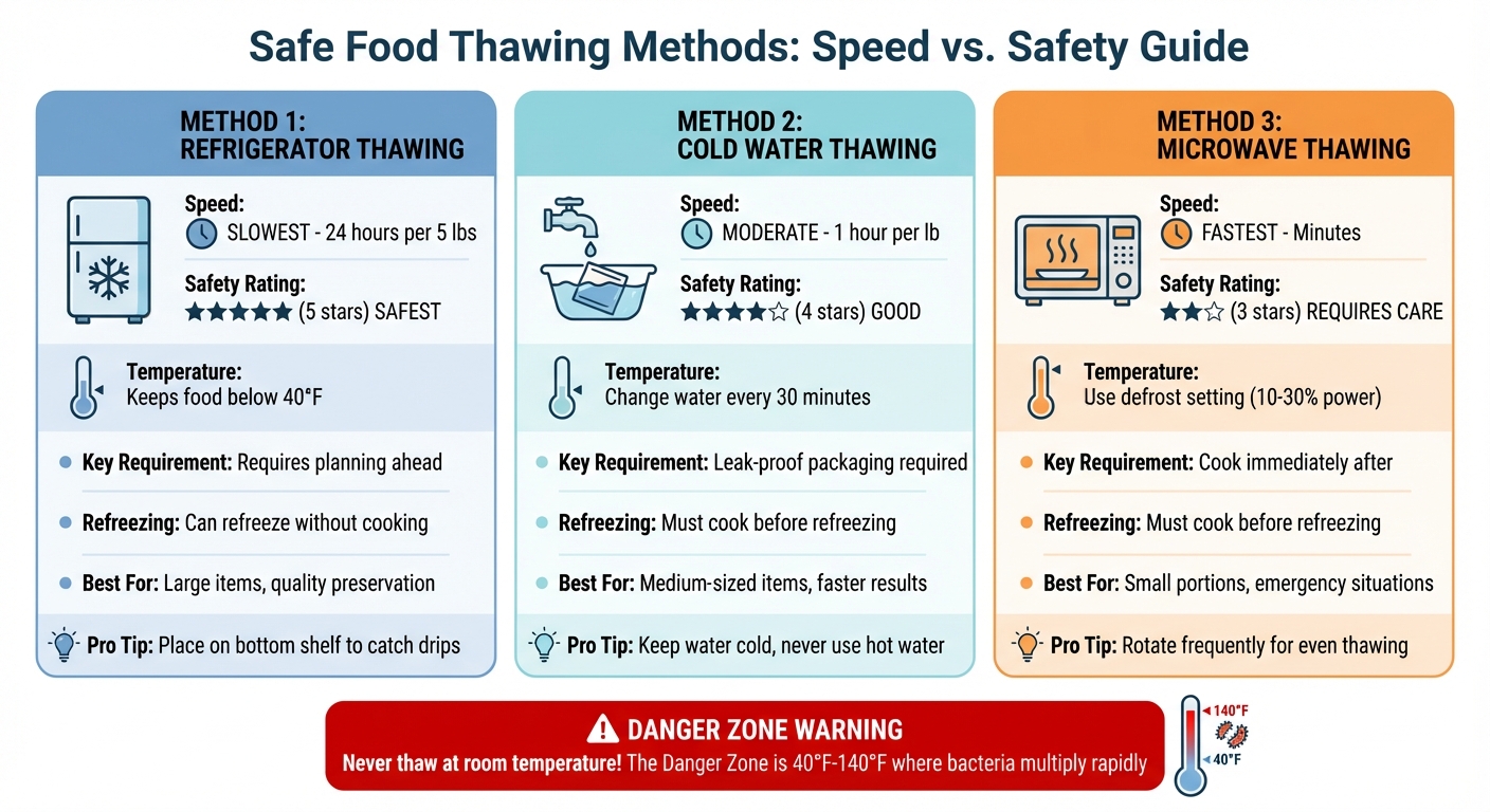 Safe Food Thawing Methods Comparison Chart