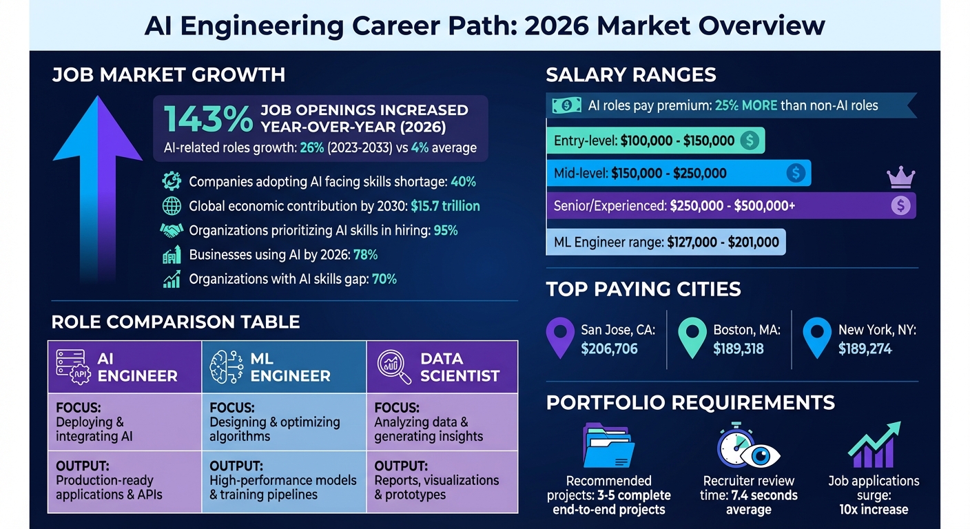 AI Engineering Career Statistics 2026: Salaries, Growth & Market Demand