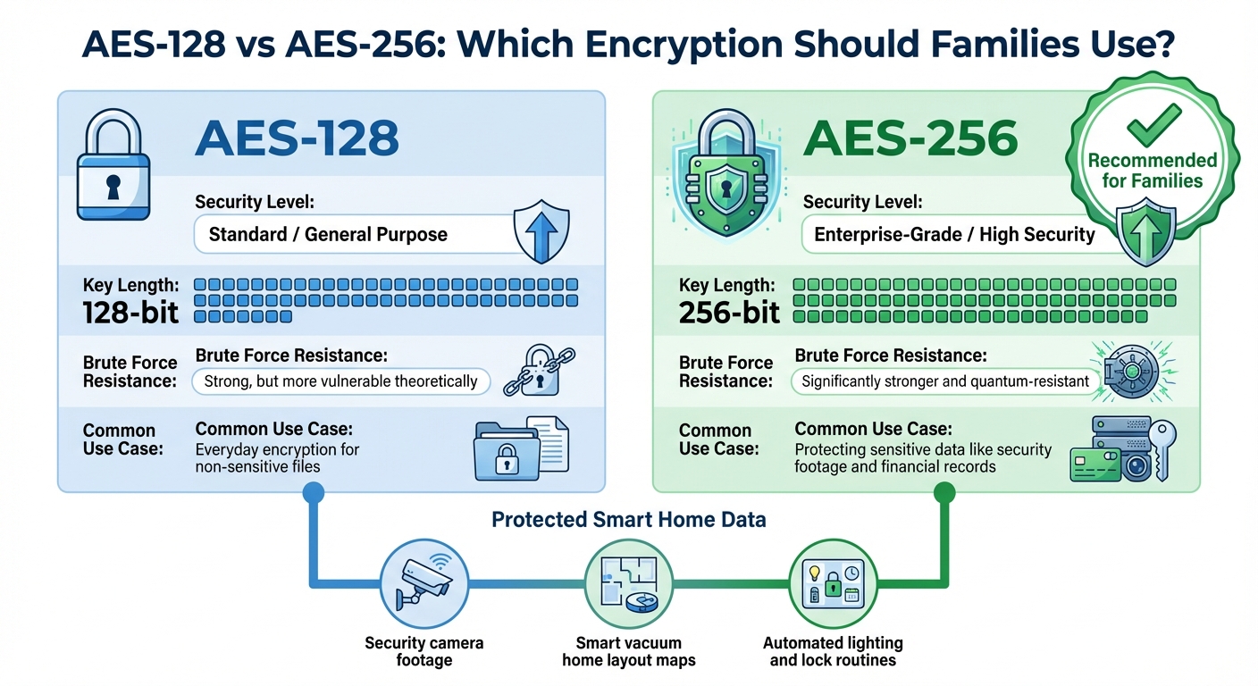 AES-128 vs AES-256 Encryption Comparison for Smart Home Data