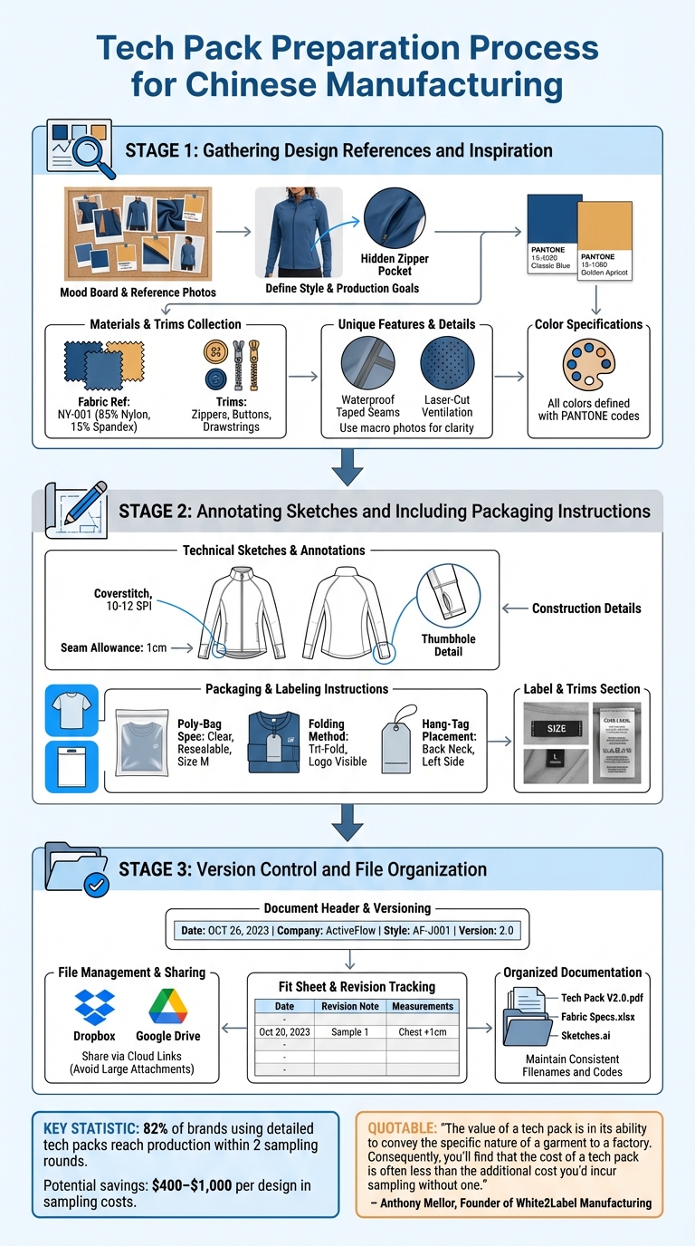 Tech Pack Preparation Process for Chinese Manufacturing