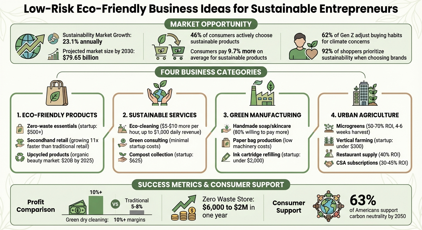 Low-Risk Eco-Friendly Business Ideas: Market Stats and Startup Costs