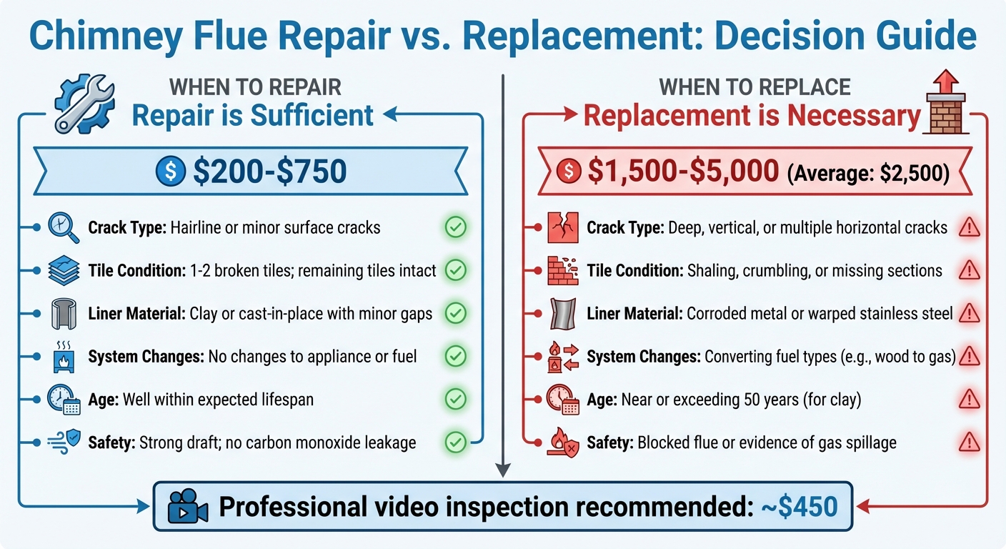 Chimney Flue Repair vs Replacement Decision Guide