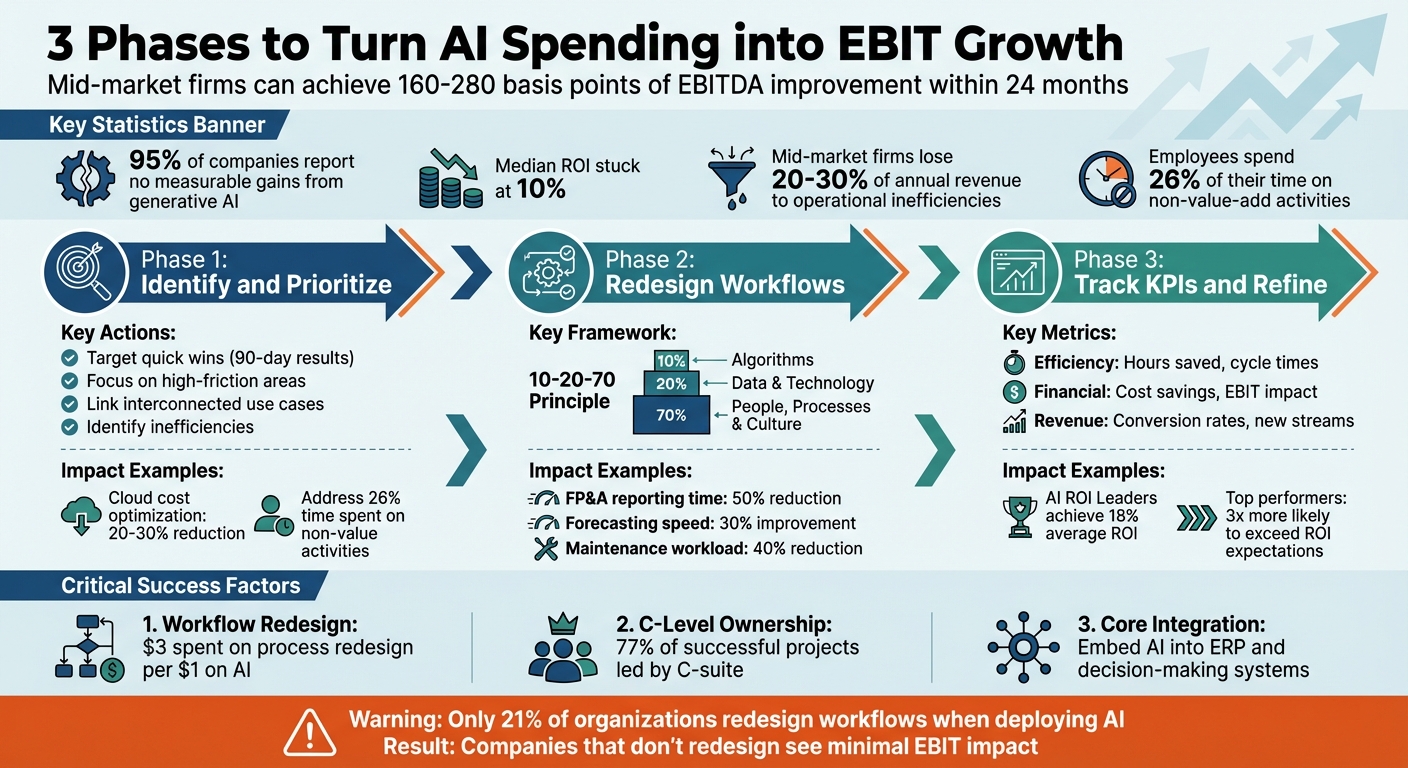 3 Phases to Turn AI Spending into EBIT Growth for Mid-Market Firms