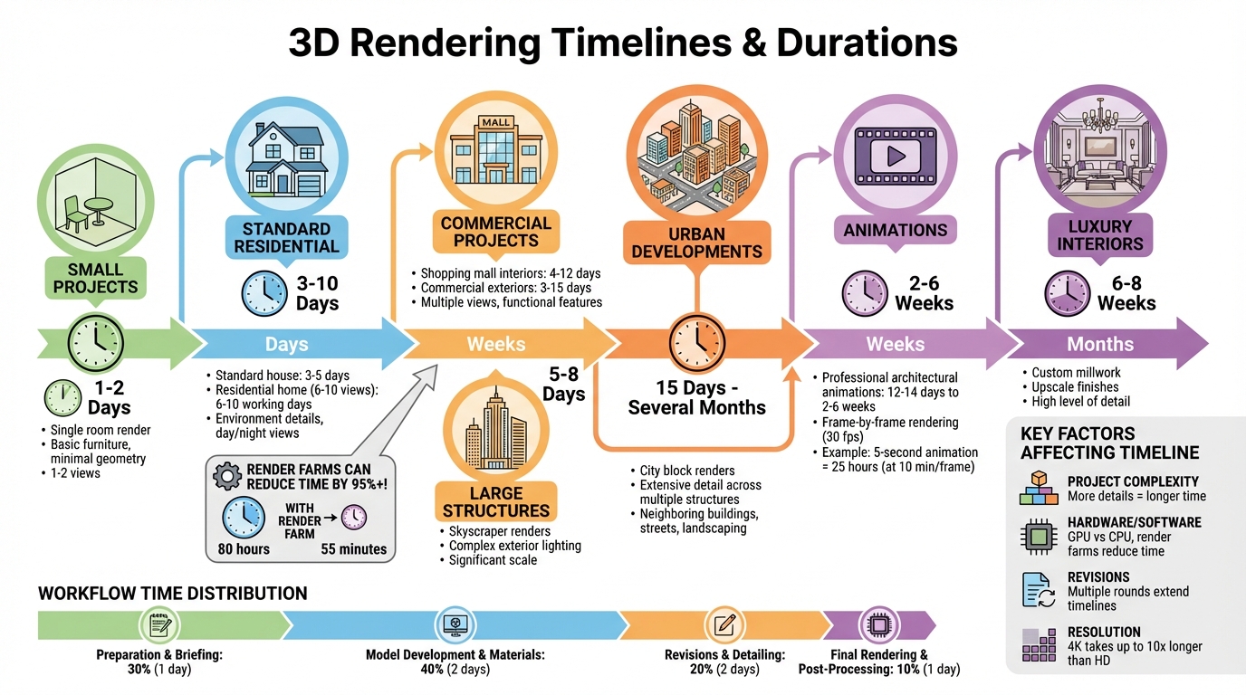 Advancing Time Rendering How Long Does a 3D Render Take? Timelines, Revisions & Workflow ...