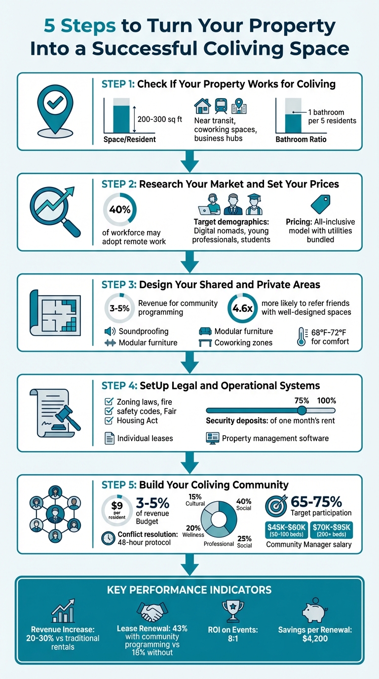 5 Steps to Turn Your Property Into a Successful Coliving Space